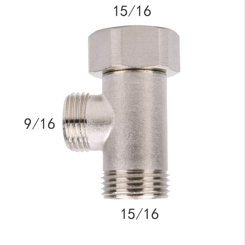 Durable T Valve Adapter Connector Brass Toilet Seat Bidet Attachment