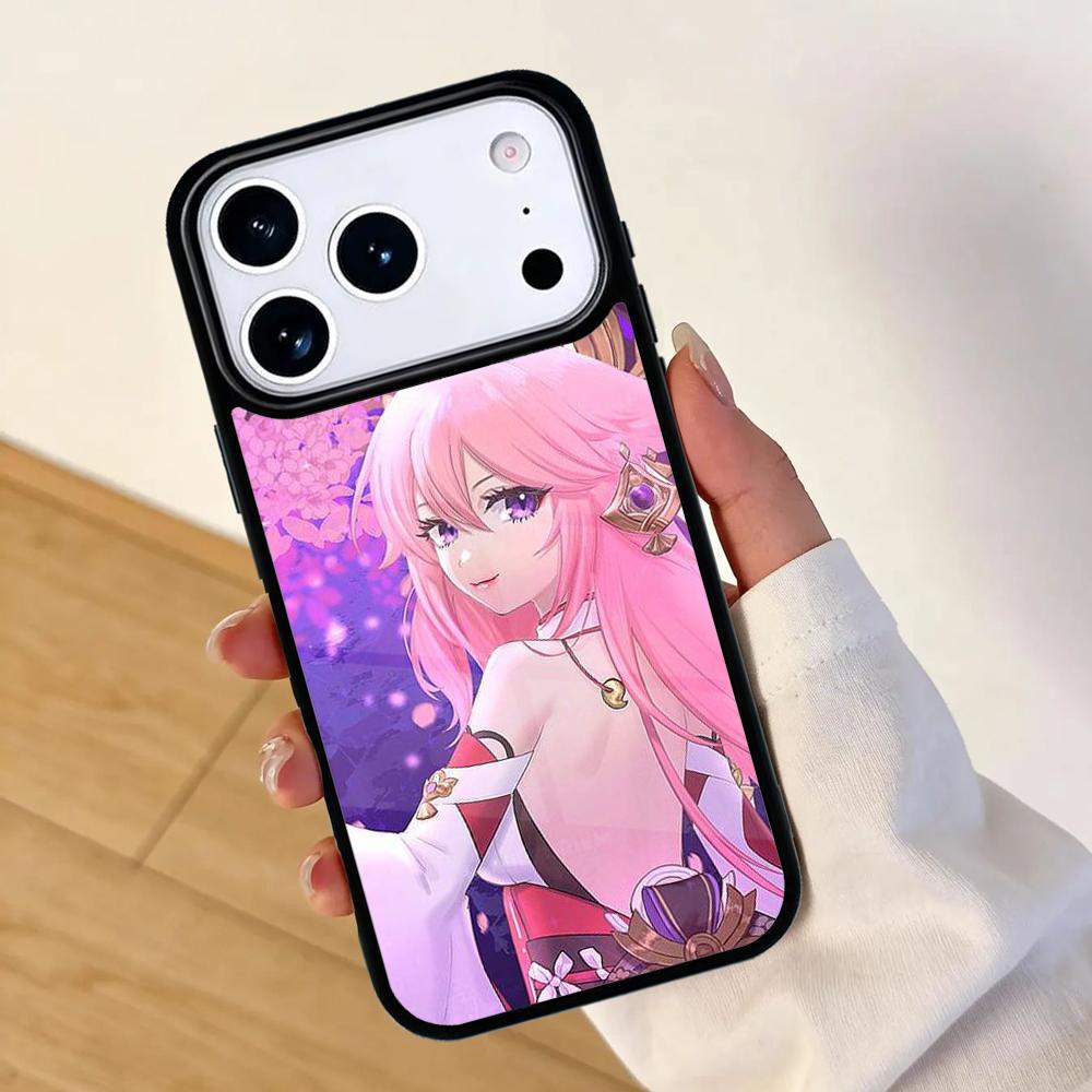 Japanese Sakura Anime Girl Mobile Phone Case for IPhone 17 AIR 16pro Max 15 14 13 12 11 Bumper Cover