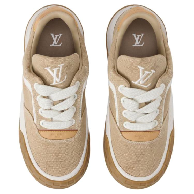 Louis Vuitton Наклонные Низкие Кеды Унисекс Светло-Коричневые 1AJW74