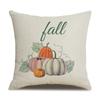 Thanksgiving Linen Pillowcase Autumn Pumpkin Print Pillow Cushion Cover