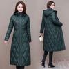 Light Down Quilted Coat Women New Quilted Coat Women Medium Length Over The Knee Mother Quilted Jacket Middle-aged Coat Woman