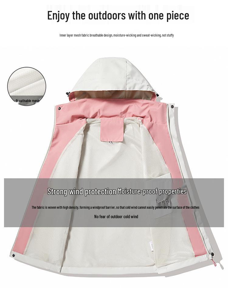 2024 Spring/Autumn Waterproof Windproof Hooded Jacket for Outdoor Sports & Leisure