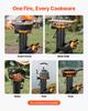 Camping Rocket Stove, Wood Burning Portable Rocket Stove with Carrying Bag for Backpacking, Carbon Steel, Burn Wood, Twigs or Sticks for Outdoor