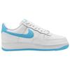 Nike Air Force 1 07 Белые мужские кроссовки Aquarius Blue FQ4296-100