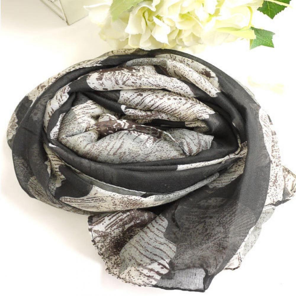 Vintage Long Women Soft Printed Scarf Wrap Voile Shawl Scarves