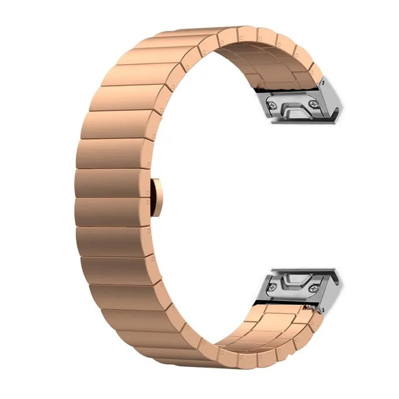 26мм 22мм QuickFit Ремешок из нержавеющей стали Для Garmin Fenix 8 51мм 47мм 7X 7 Pro 6X 6 5X 5Plus 3 3 HR Браслет Forerunner 965 745 935