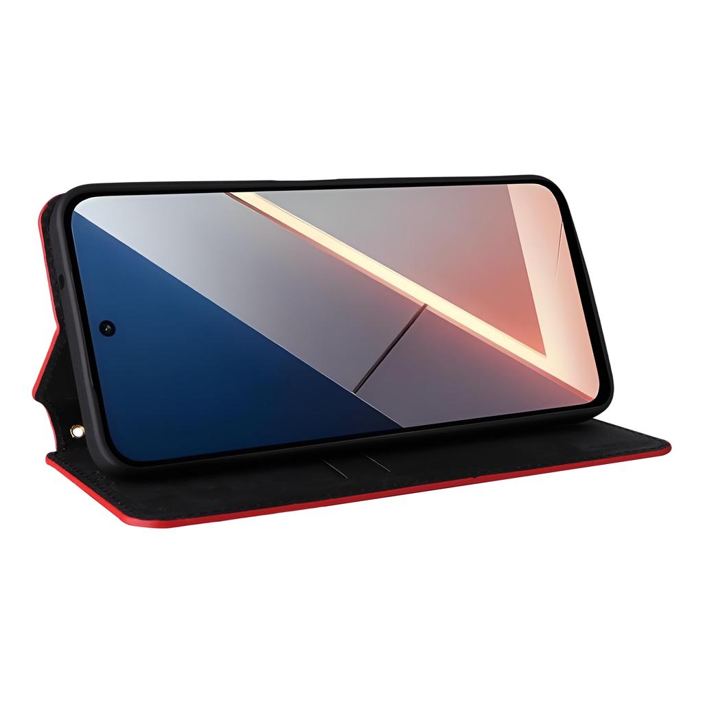 Для Xiaomi Poco M7 Plus 5G/Poco M7 4G (169 мм) Чехол-кошелек из кожи с ромбовидным тиснением, чехол для телефона