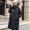 Новый зимний стиль съемный капюшон хлопковое пальто для женщин средней длины выше колена утолщенный пуховик хлопковое пальто для женщин