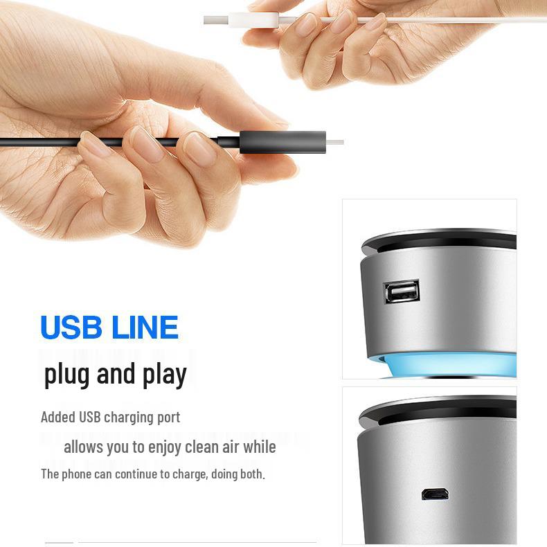 Автоматический очиститель воздуха для автомобиля 2025 года с подсветкой