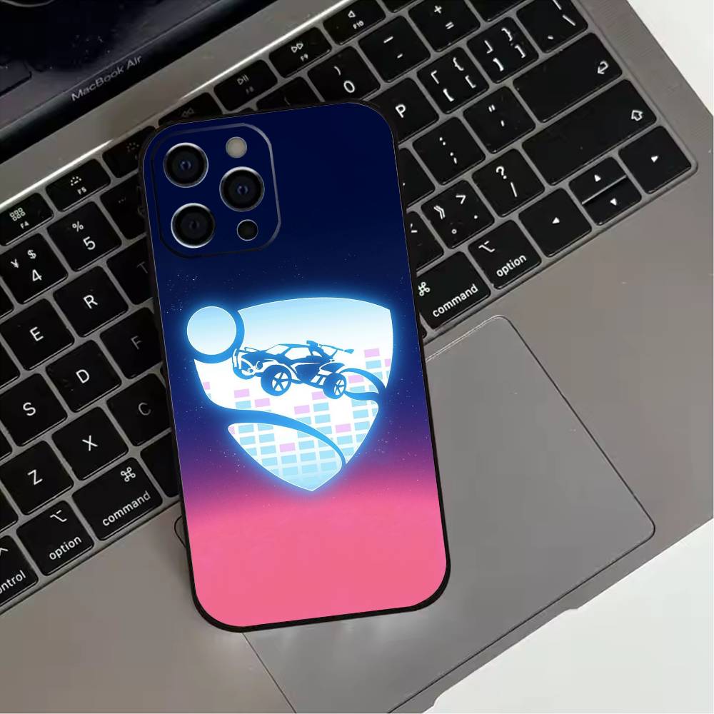 Игровой R-Rocket L-League Чехол для телефона для iPhone 17,16,15,14,13,12,11 Plus,Pro Max,XS, Мягкий силиконовый черный чехол