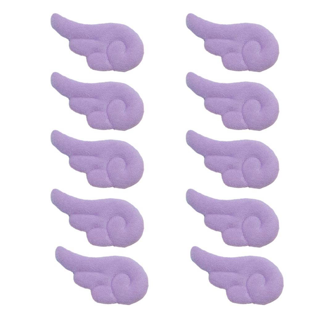 10PCS Double Sided Angel Wing Shape Sewing Patches Cute Hair Applique for DIY Doll Bag Hat Scarf Patches Hair Clip Decor