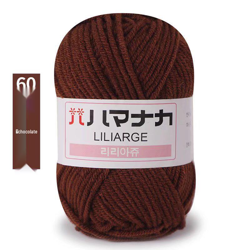 4-Ply Milk Cotton Yarn for Scarf, Doll, Bag, Medium-Thick Baby Crochet & Knitting DIY Material