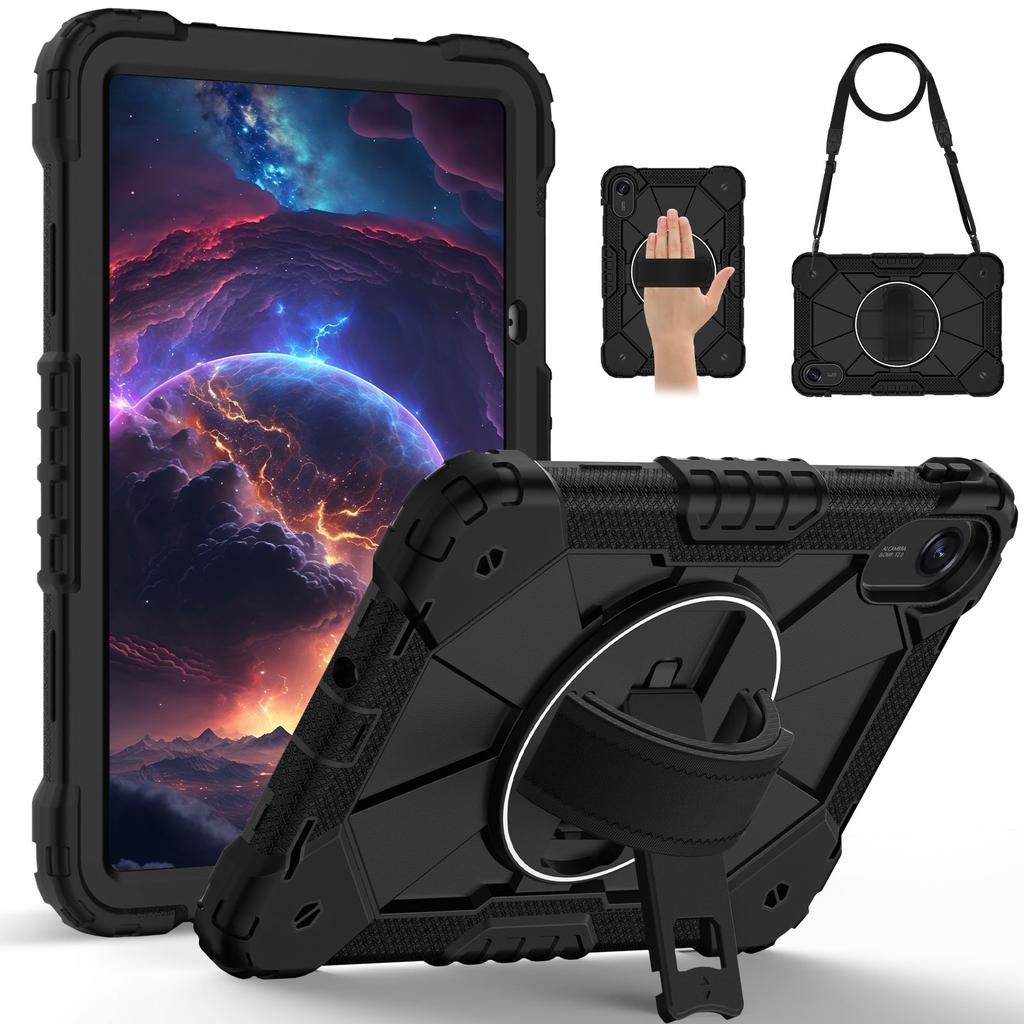Handle Grip Case for Xiaomi Redmi Pad 2 2025 11.0 Inch 25040RP0AG 25040RP0AI Rotating Stand Heavy Duty Cover with Shoulder Strap