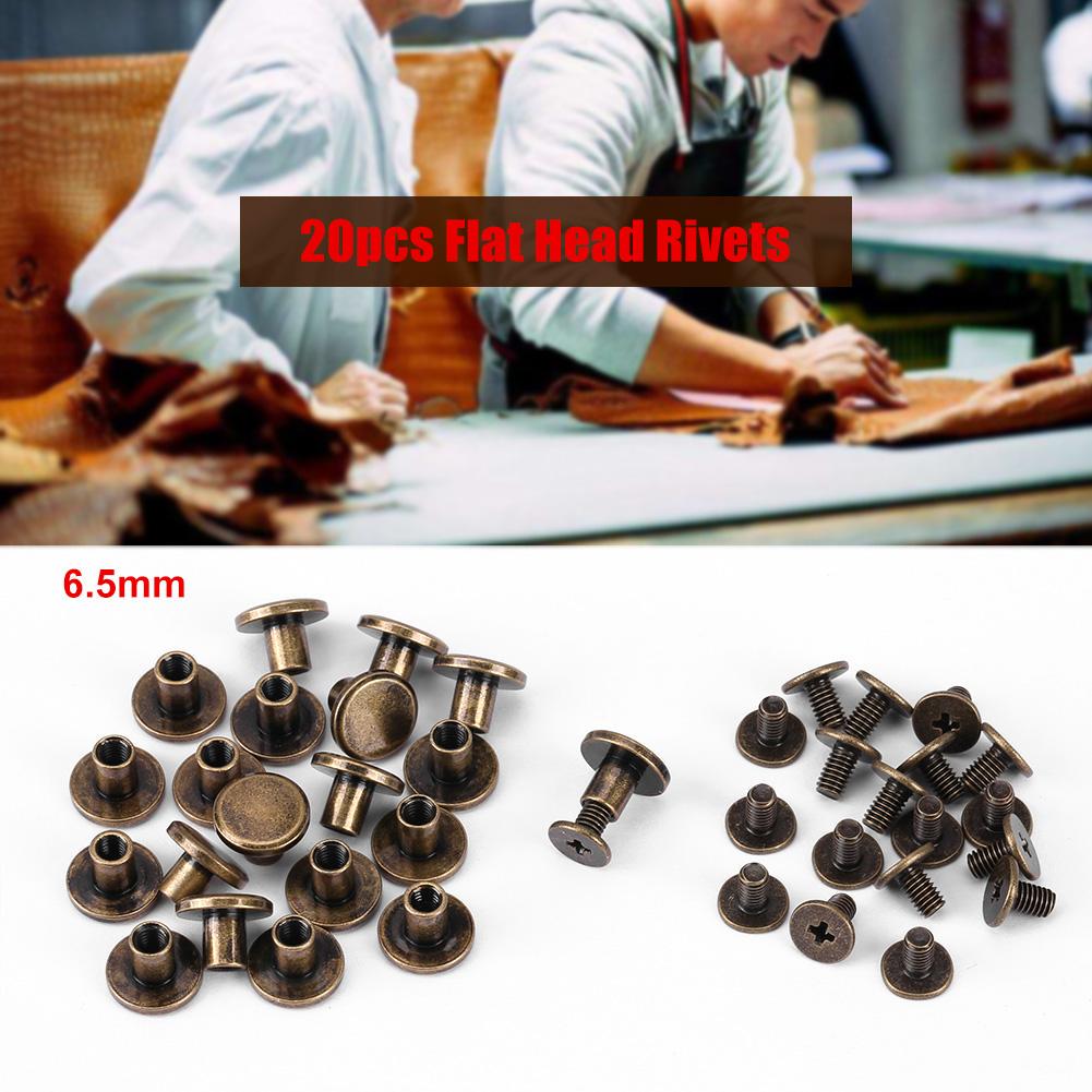 Плоские винты латунные 20 шт, фурнитура под медь