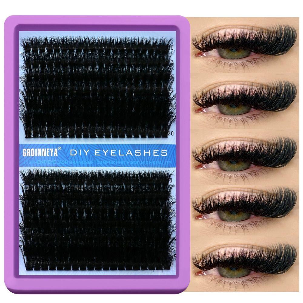 3D Volume False Eyelashes Natural Look DIY Lash Extension Kit Fake Eyelash Personal Care