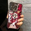 Чехол для телефона с покрытием в стиле аниме Hazbin Hotel Для iPhone 16 17 Pro Max Air 16E 14 15 Plus 12 13 Mini Противоударный чехол с подушкой безопасности