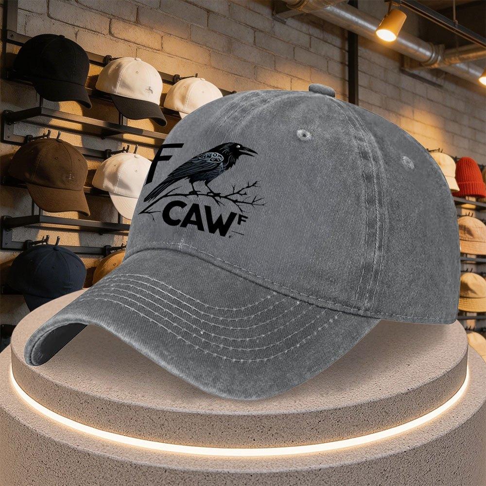 Crow and Tree Branch Pattern Baseball Cap Duckbill Hat for Bachelor Party Outdoor Sports Casual Wear Adjustable