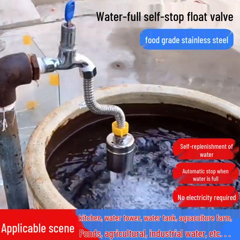 Автоматический стопорный поплавковый клапан из нержавеющей стали 304 для контроля уровня воды в баке