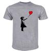 Mens Short Sleeve T Shirt Banksy Girl With Balloon Mens Pemium T Shirt Graffiti Art Urban Art Anarchy Fashion Tee-shirt Male