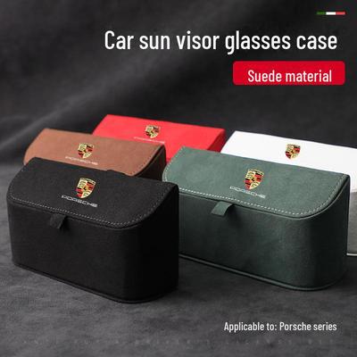 Держатель очков Porsche Suede Sun Visor - Хранение солнцезащитных очков в автомобиле и аксессуар для декора интерьера