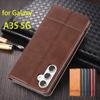 Deluxe Magnetic Adsorption Leather Fitted Case for Samsung Galaxy A35 5G Flip Cover Protective Case Capa Fundas Coque