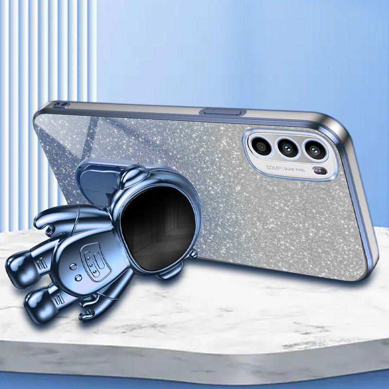 For Motorola Moto G52 4G/G82 5G Cell Phone Case Lovely Astronaut Kickstand Drop-proof Cover