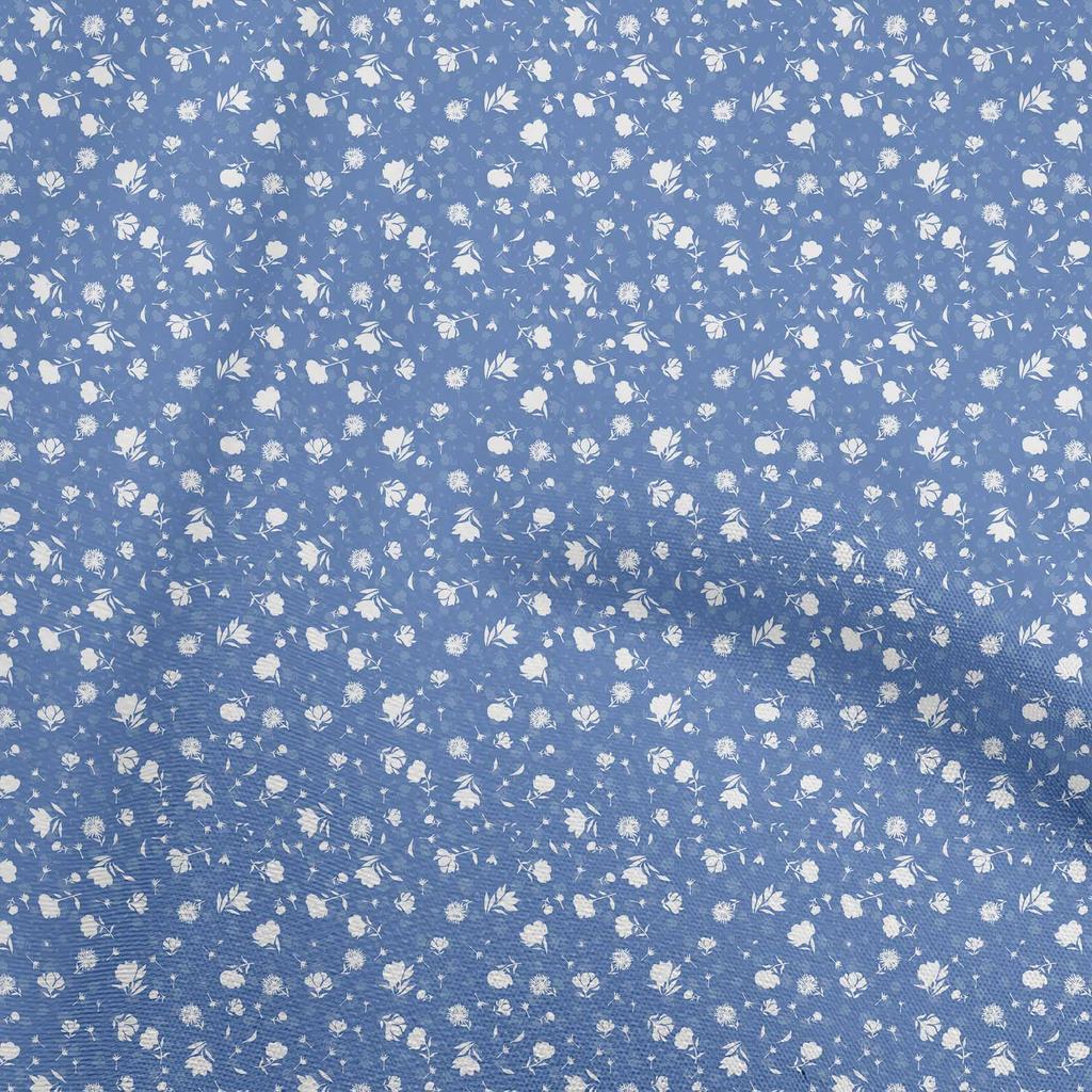 oneOone Cotton Poplin Gray Fabric Floral Fabric For Sewing Printed Craft Fabric By The Yard 42 Inch