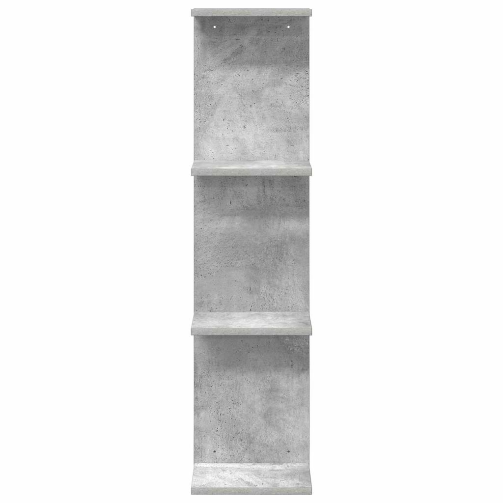 Wall Shelf 2 pcs Concrete Grey 22 x 15 x 100 cm Engineered Wood