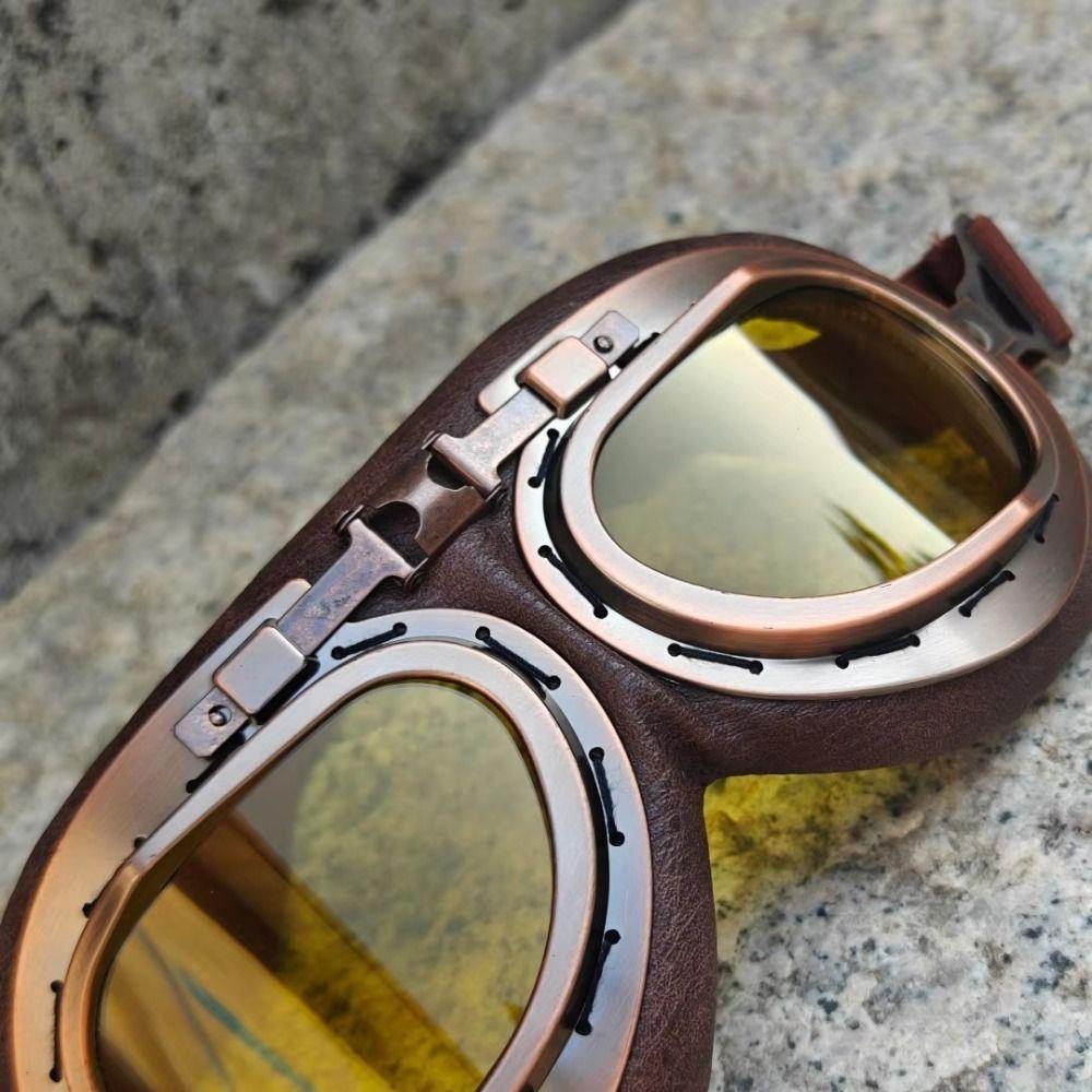 UV Protection Retro Pilot Goggles Windproof Off-Road Eyewear Motorcycle Goggles Outdoor Sports