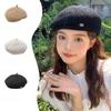 New Spring and Summer Black Temperament Elegant Painter Hat Showing Women's Face with Small Japanese Versatile Breathable Thin Beret