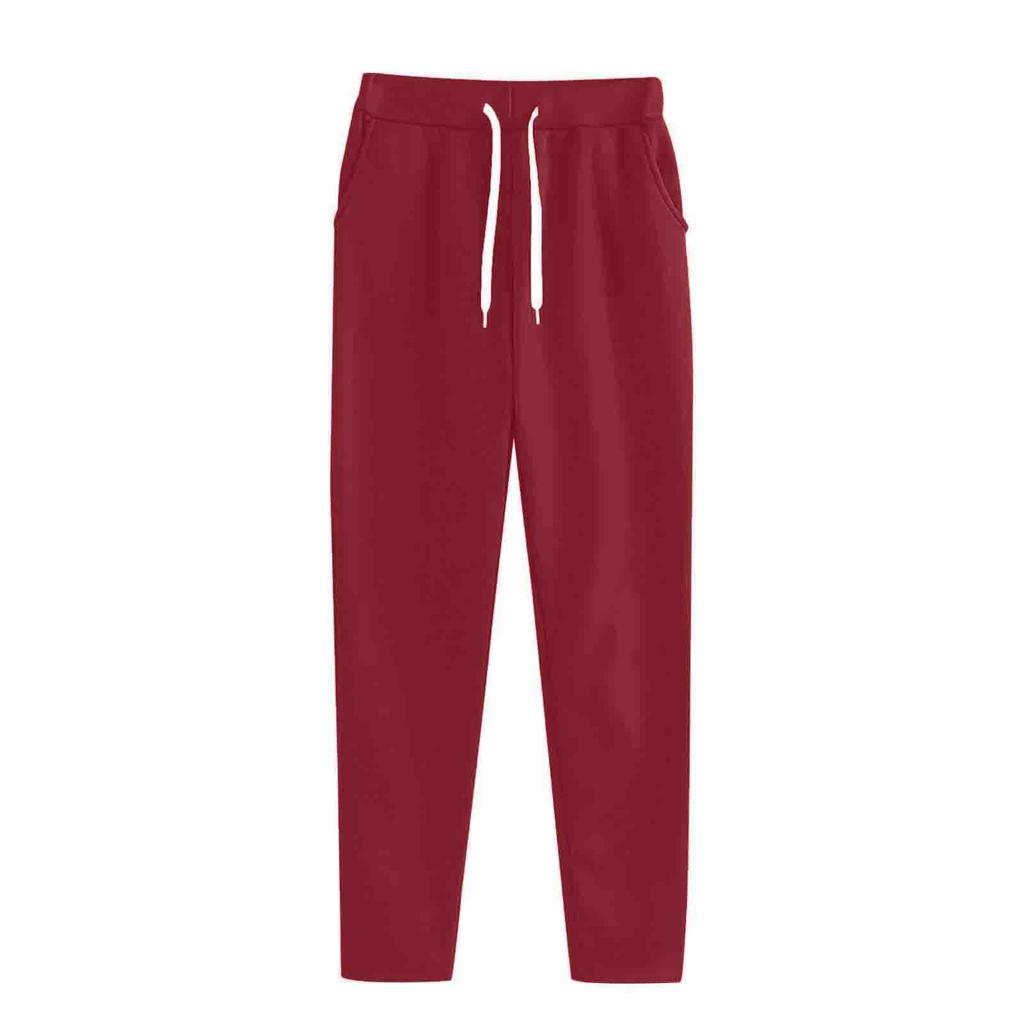 Women's Casual Solid Color Elastic Waistband Drawstring Pocket Sweatpants