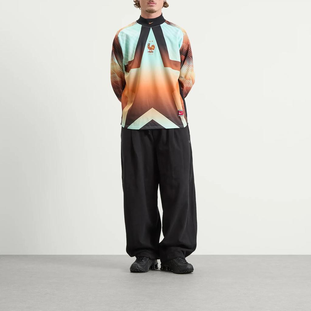 Nike FW25 Свитер вратаря сборной Франции Свободный крой Длинный рукав Футбольная футболка Мужские топы IO0794-010