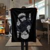 Плед из фланели с принтом Годжо Сатору из Jujutsu Kaisen, Высокое качество, Комфортный для всех сезонов, Декор для дома, Тепло и уют, Идеальный подарок на Рождество