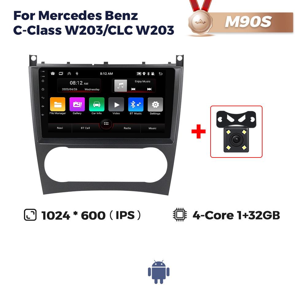 8G+256G IPS Android автомобильный мультимедийный плеер Авторадио GPS для Mercedes Benz C-Class W203/CLC W203/CLK W209 Радио Навигация Без DVD