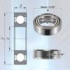 Motoforti 20pcs MR148ZZ 8x14x4mm Double Metal Shield Single Row Deep Groove Ball Bearings Silver Tone