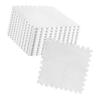 10pcs Plush Puzzle Floor Foam Mat Tiles Fluffy Cuttable Anti Slip Interlocking Carpet Tiles White