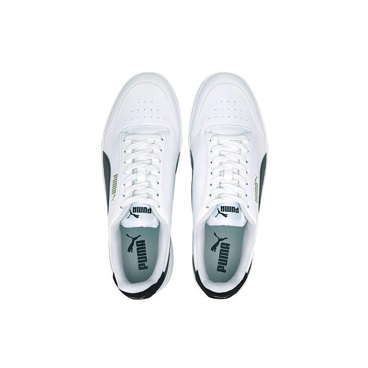 Puma Shuffle Кожаная Замша Удобные Дышащие Низкие Кеды для Скейтборда Унисекс Белый Черный 309668-03