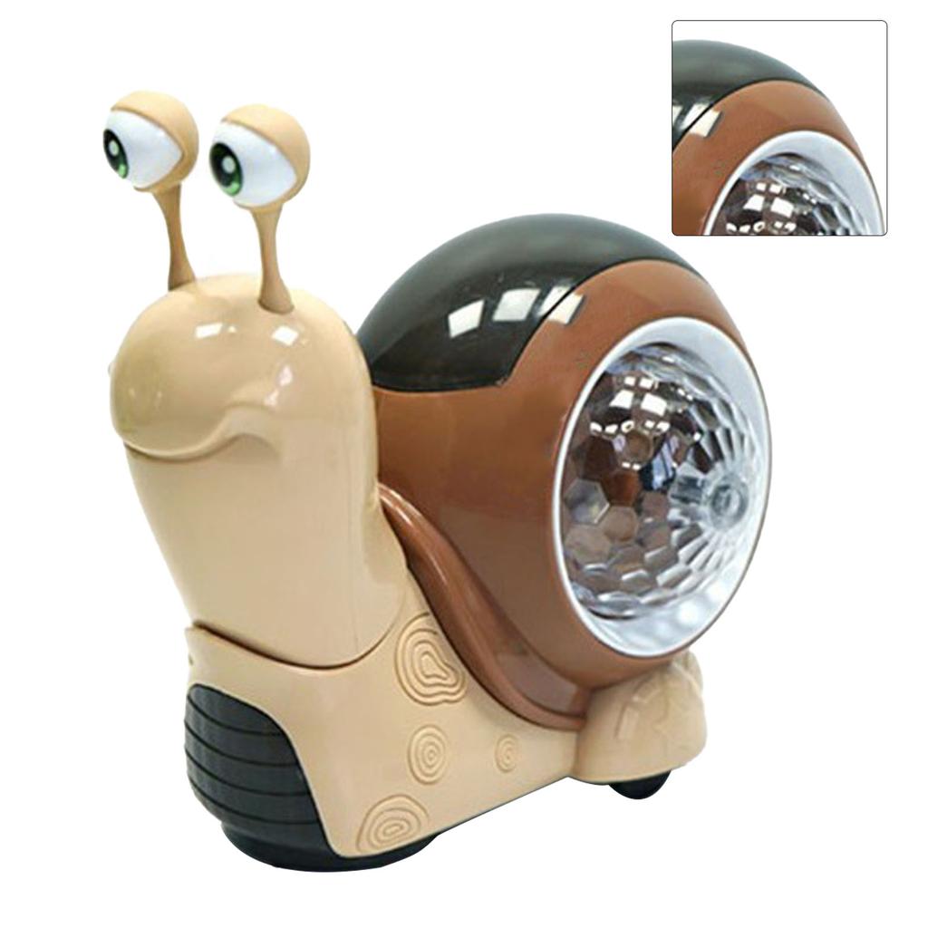 Ползающая улитка детская игрушка с музыкальными огнями универсальная интерактивная электрическая ходячая улитка для игры на животе