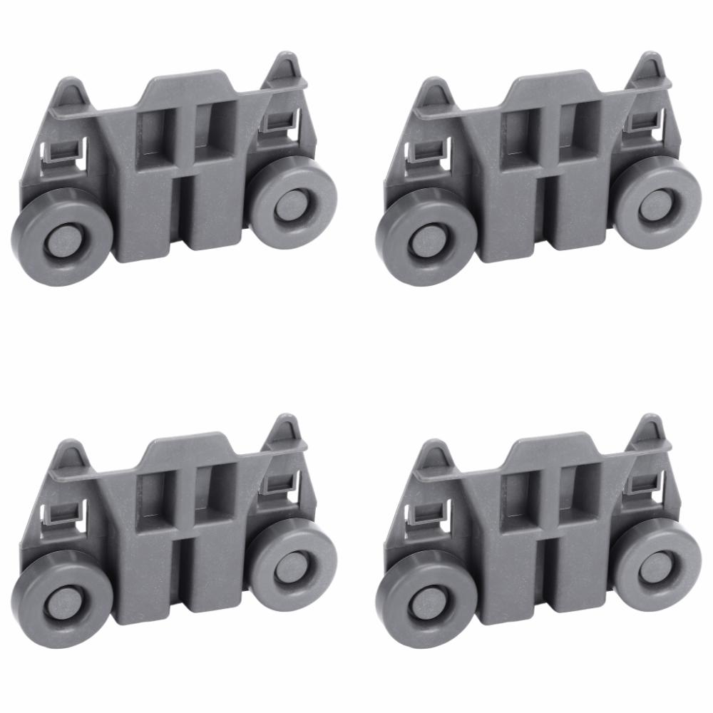 4PCS Dual Wheel Dishwasher Wheels Lower Rack ABS Dish Rack Wheels for W10195417 Kitchen Maintenance