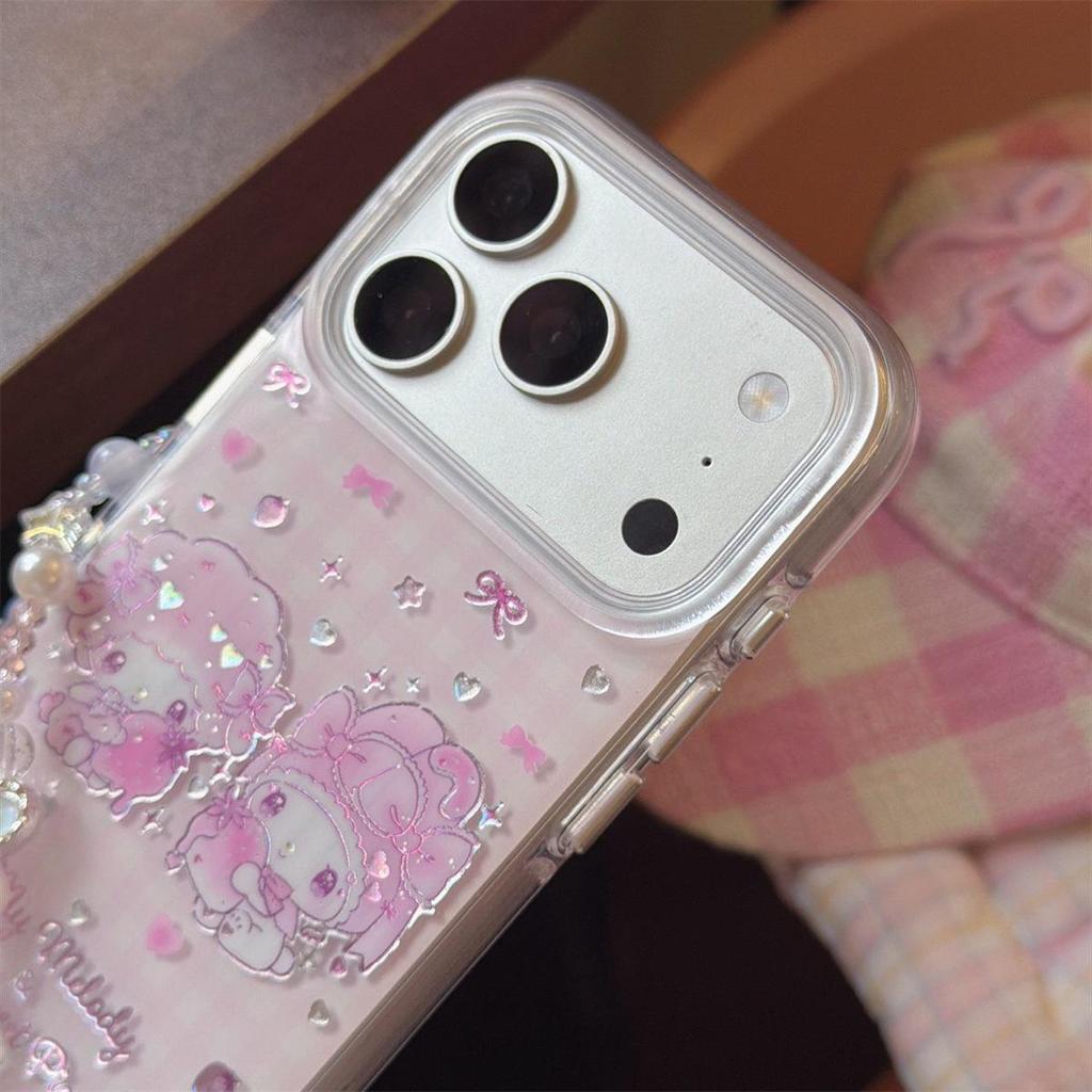 Чехол для телефона My Melody с клубникой для iPhone 14/13 и Apple PROMAX 17/16/15 - Противоударный чехол