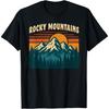 Rocky Mountains Retro Vintage Sunset Mountain Forest T-Shirt