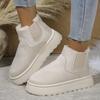 Fleece Round Head Cotton Boots Autumn and Winter New 4 Thick-soled Snow Boots Women