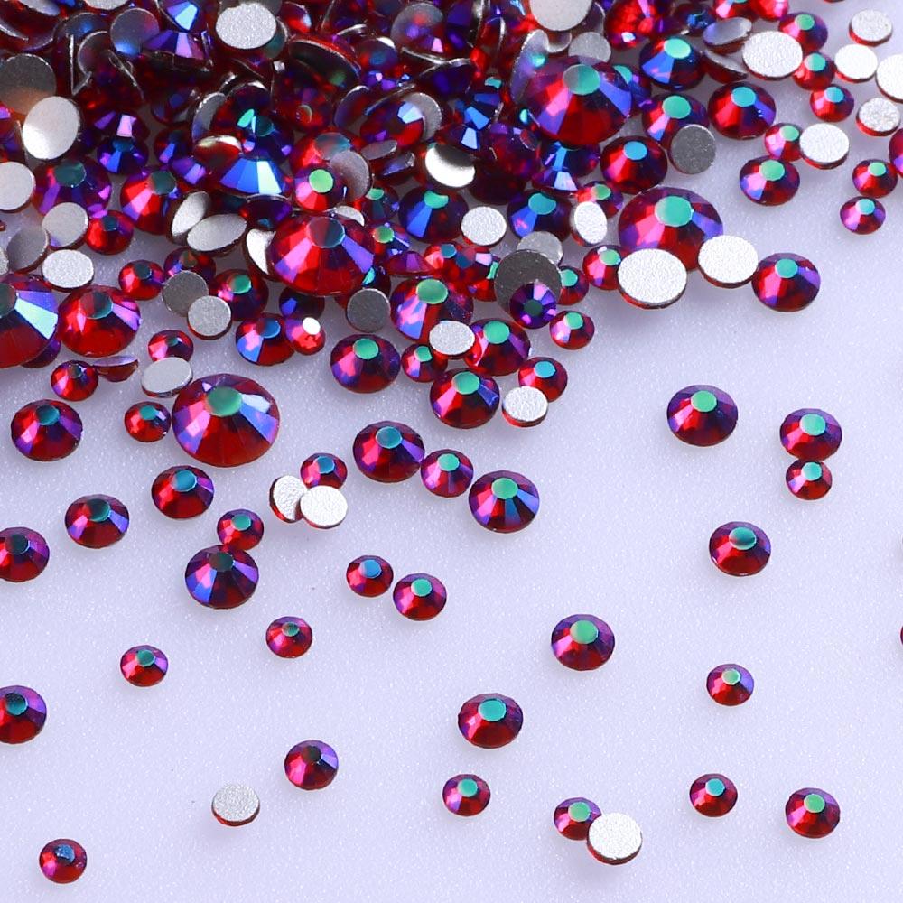 High Quality Rhinestone Non Hotfix Bulk Transparent Crystal AB Glass Rhinestones Mixed Sizes