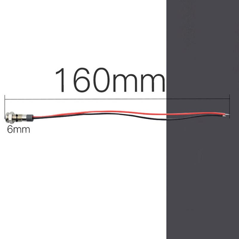 5PCS Yellow Blue Green White Red IP67 Waterproof LED Metal Indicator Light Dash Dashboard Panel Warning Lamp 6mm 12V-24V