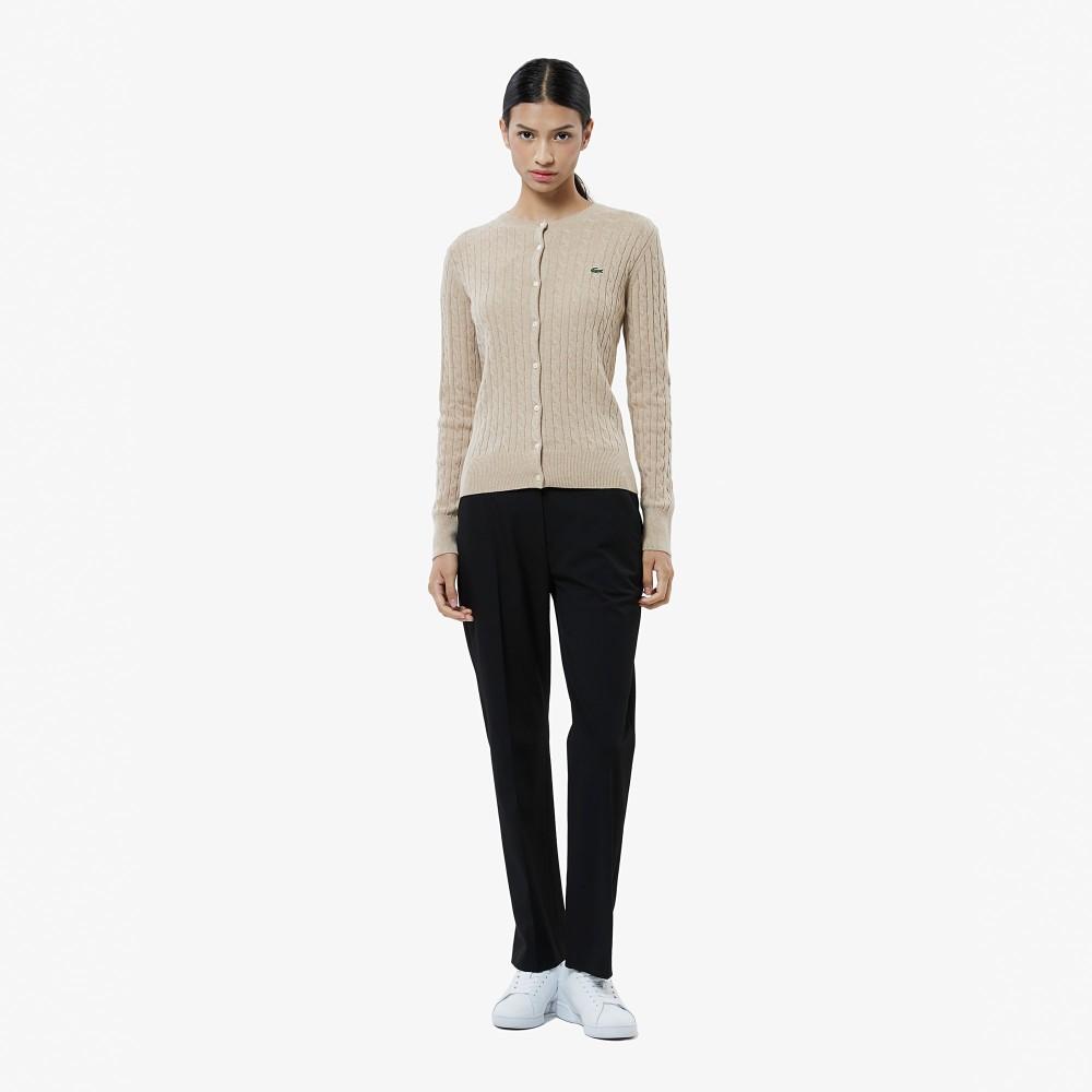 [lacoste] Women's Cable Crew Neck Cardigan AF092E-55N02S