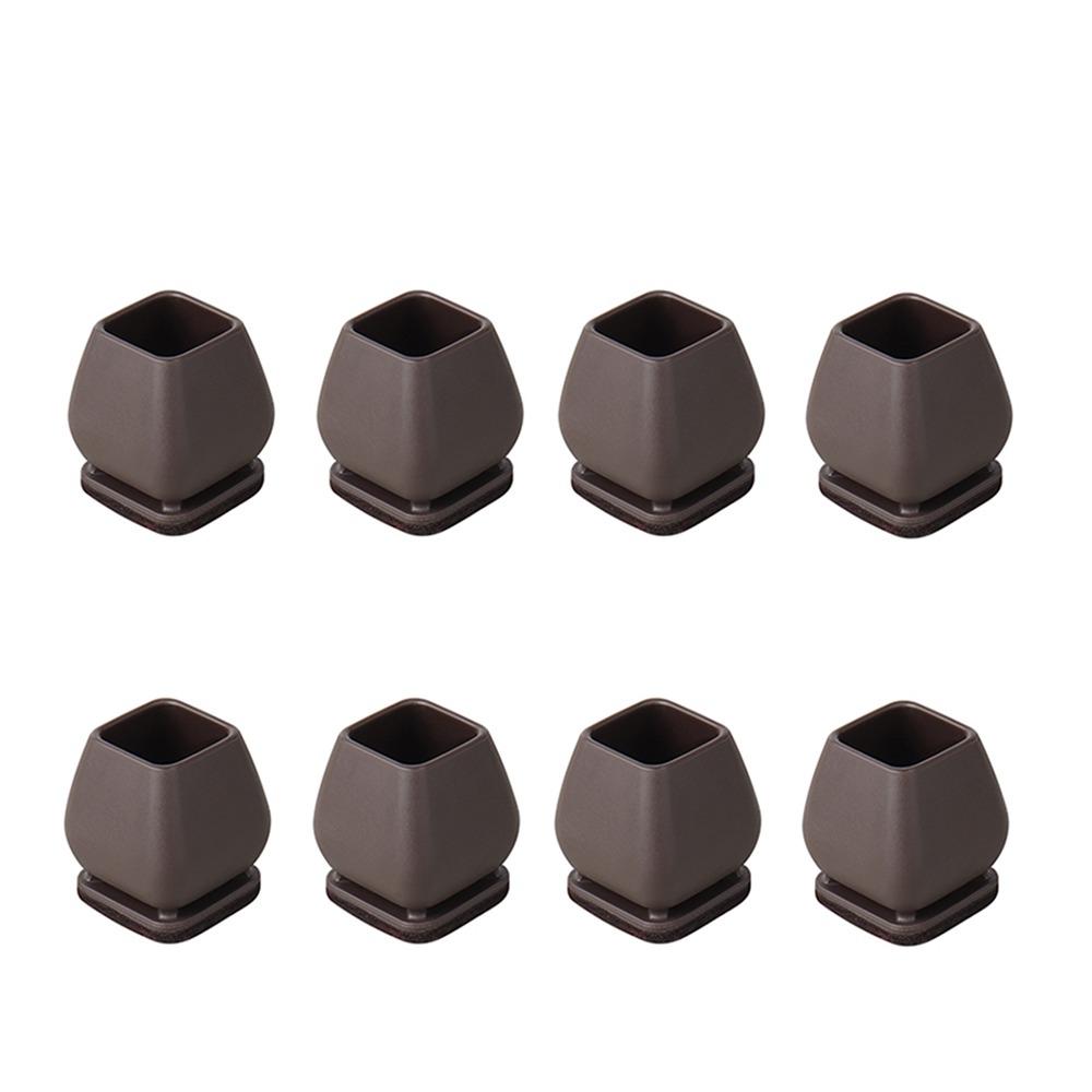 With Thick Wrap Felt Pads Chair Foot Cover Reduce Noise Round/Square Chair Leg Floor Protector Dark Brown Non-slip