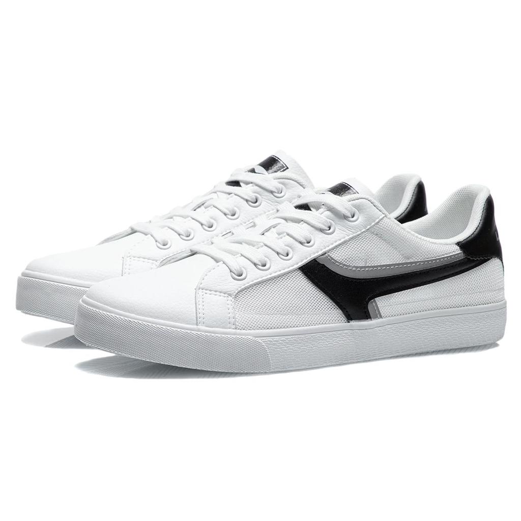 Li-Ning Прочные низкие кроссовки для скейтбординга мужские кроссовки белые черные AGCR395-1