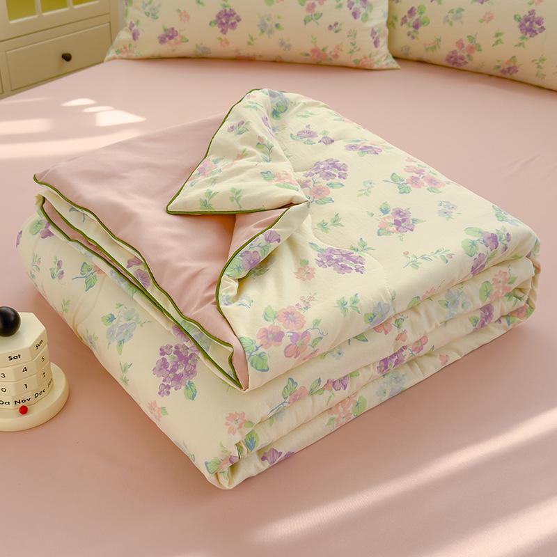 Хлопковое одеяло из марли класса А с соевым волокном - Двухслойное, летнее, прохладное, машинная стирка