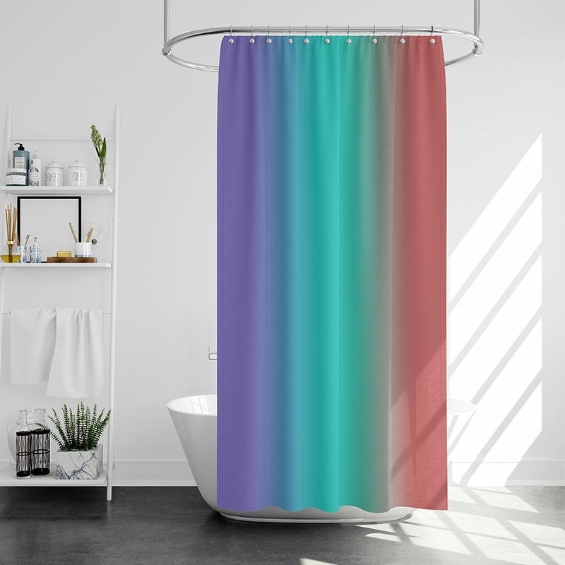 Разве это не скандинавский простой градиент, занавеска для душа, ванная комната, дверь, перегородка, занавеска, ткань из полиэстера, водонепроницаемая и устойчивая к плесени