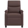 Recliner Chair Brown Faux Leather